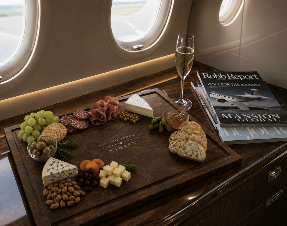Private Jet Serving Trays and Cutting Boards Private Jet Serving Trays and Cutting Boards
